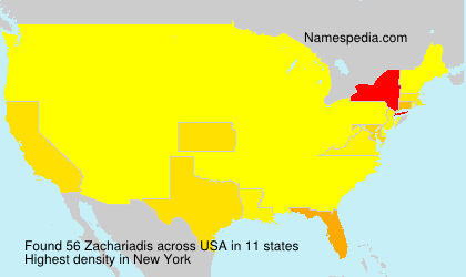 Surname Zachariadis in USA Surname Zachariadis in USA