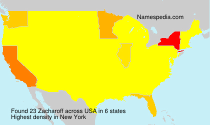 Surname Zacharoff in USA Surname Zacharoff in USA