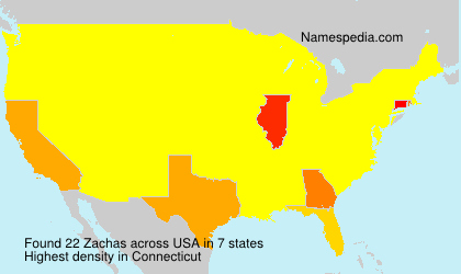 Surname Zachas in USA