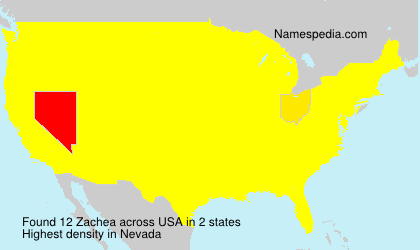 Surname Zachea in USA Surname Zachea in USA
