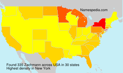 Surname Zachmann in USA Surname Zachmann in USA