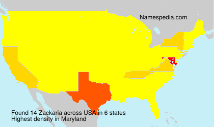 Surname Zackaria in USA Surname Zackaria in USA