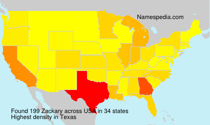 Surname Zackary in USA Surname Zackary in USA
