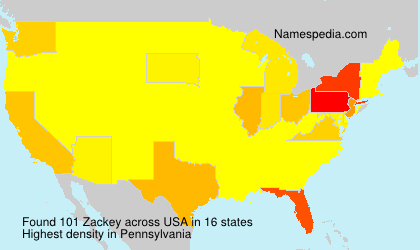 Surname Zackey in USA Surname Zackey in USA