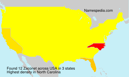 Surname Zaconet in USA Surname Zaconet in USA