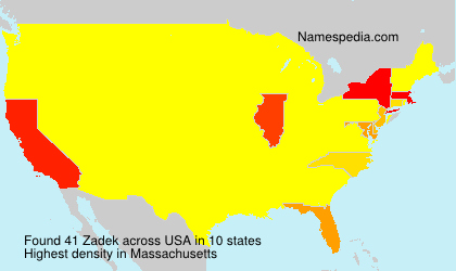 Surname Zadek in USA