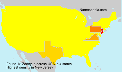 Surname Zadoyko in USA