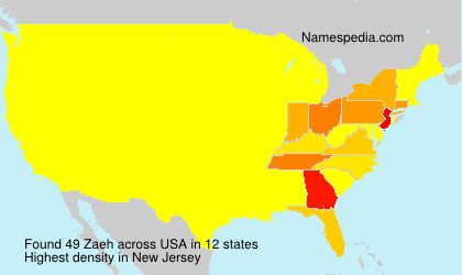 Surname Zaeh in USA Surname Zaeh in USA