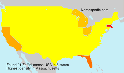 Surname Zaffini in USA Surname Zaffini in USA