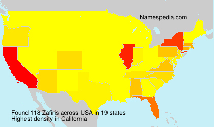 Surname Zafiris in USA Surname Zafiris in USA