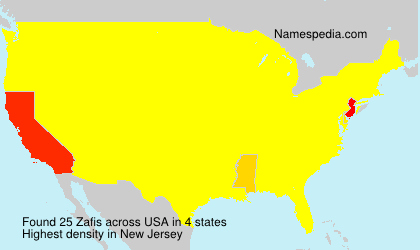 Surname Zafis in USA Surname Zafis in USA