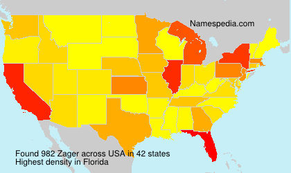 Surname Zager in USA Surname Zager in USA