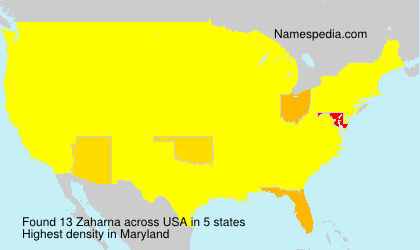 Surname Zaharna in USA Surname Zaharna in USA