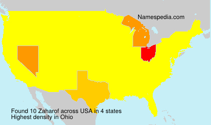 Surname Zaharof in USA Surname Zaharof in USA