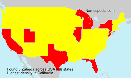 Surname Zaheda in USA Surname Zaheda in USA