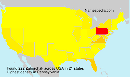 Surname Zahorchak in USA Surname Zahorchak in USA