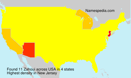 Surname Zahoui in USA Surname Zahoui in USA