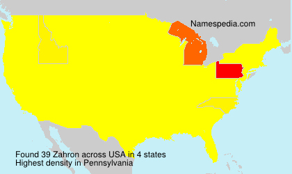 Surname Zahron in USA Surname Zahron in USA