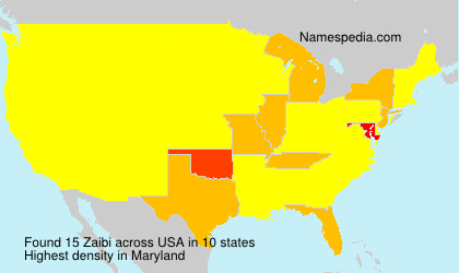 Surname Zaibi in USA Surname Zaibi in USA