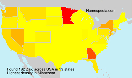 Surname Zaic in USA Surname Zaic in USA