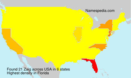 Surname Zaig in USA Surname Zaig in USA