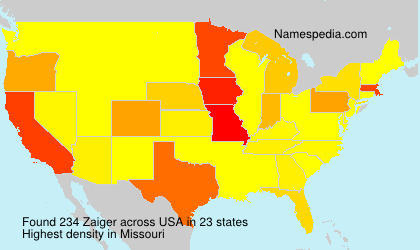 Surname Zaiger in USA Surname Zaiger in USA