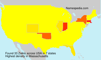 Surname Zaikis in USA