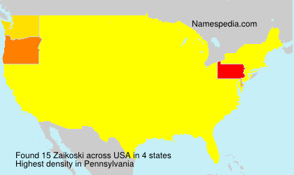 Surname Zaikoski in USA Surname Zaikoski in USA
