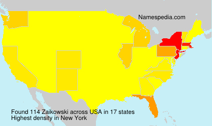 Surname Zaikowski in USA Surname Zaikowski in USA