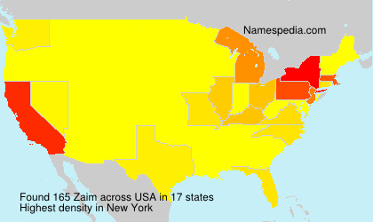 Surname Zaim in USA Surname Zaim in USA