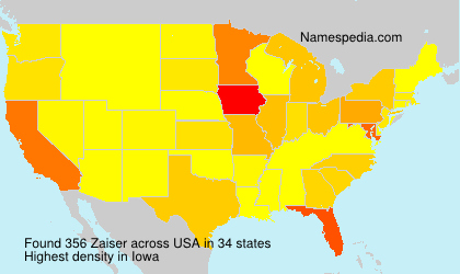 Surname Zaiser in USA Surname Zaiser in USA