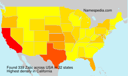 Surname Zajic in USA Surname Zajic in USA