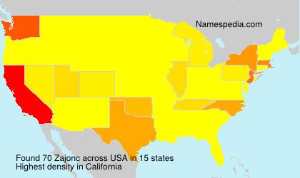 Surname Zajonc in USA Surname Zajonc in USA