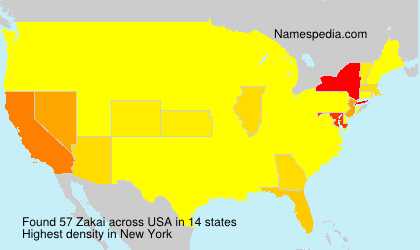 Surname Zakai in USA Surname Zakai in USA