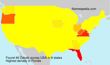 Surname Zakaib in USA Surname Zakaib in USA