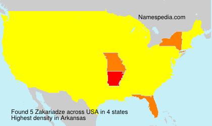 Surname Zakariadze in USA Surname Zakariadze in USA