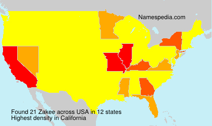 Surname Zakee in USA Surname Zakee in USA