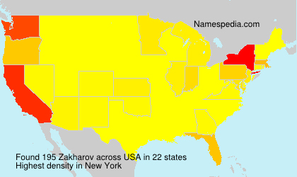 Surname Zakharov in USA Surname Zakharov in USA