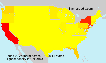 Surname Zakheim in USA