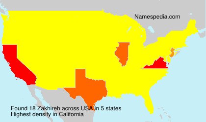 Surname Zakhireh in USA Surname Zakhireh in USA