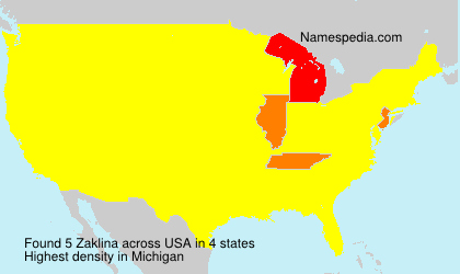 Surname Zaklina in USA Surname Zaklina in USA