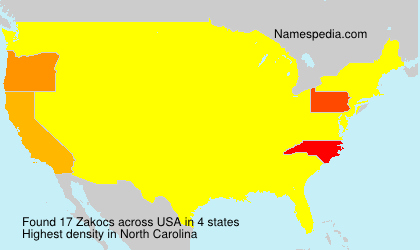 Surname Zakocs in USA Surname Zakocs in USA