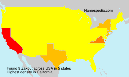 Surname Zakout in USA Surname Zakout in USA