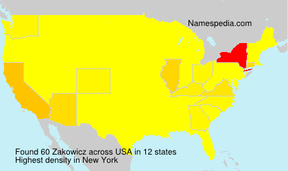Surname Zakowicz in USA Surname Zakowicz in USA
