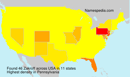 Surname Zakroff in USA Surname Zakroff in USA