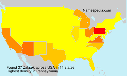 Surname Zaksek in USA Surname Zaksek in USA