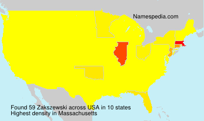 Surname Zakszewski in USA Surname Zakszewski in USA