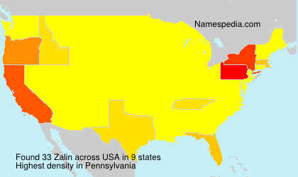 Surname Zalin in USA Surname Zalin in USA