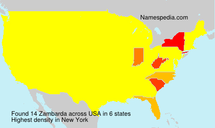 Surname Zambarda in USA Surname Zambarda in USA