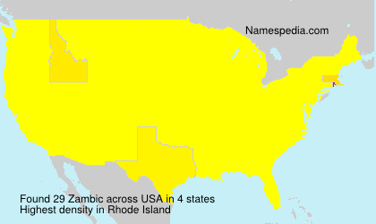 Surname Zambic in USA Surname Zambic in USA